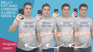 Matt showing 4 weeks of weight loss progress
